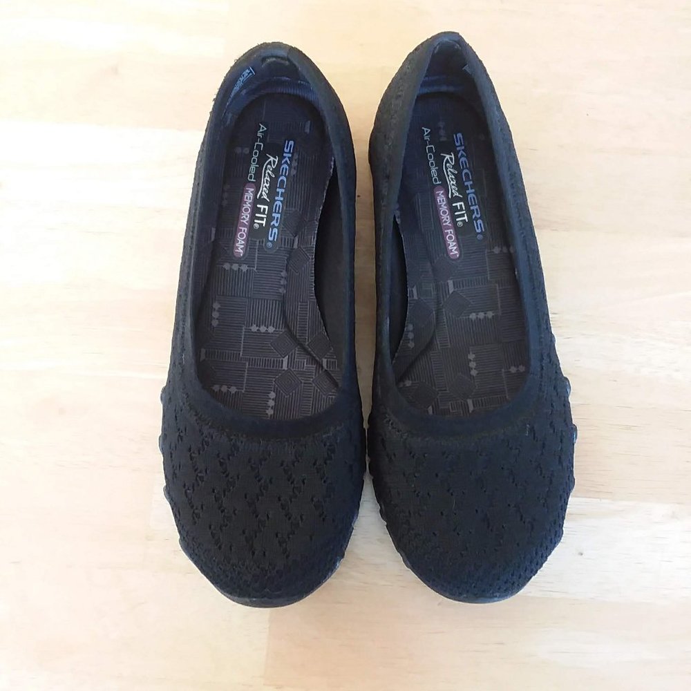 Skechers Women's Bikers-Witty Knit Ballet Flat